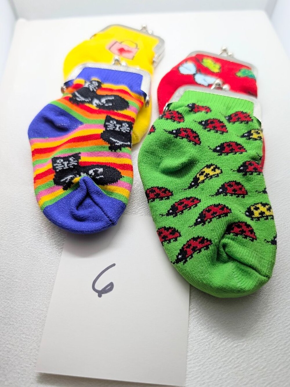 NEW Fun Colorful Sock Coin Purses - Picture 4 of 5